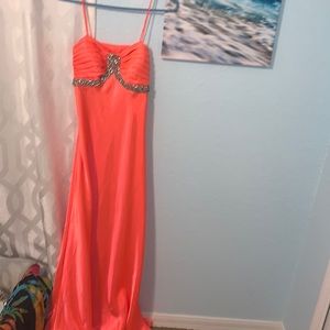 Coral prom dress